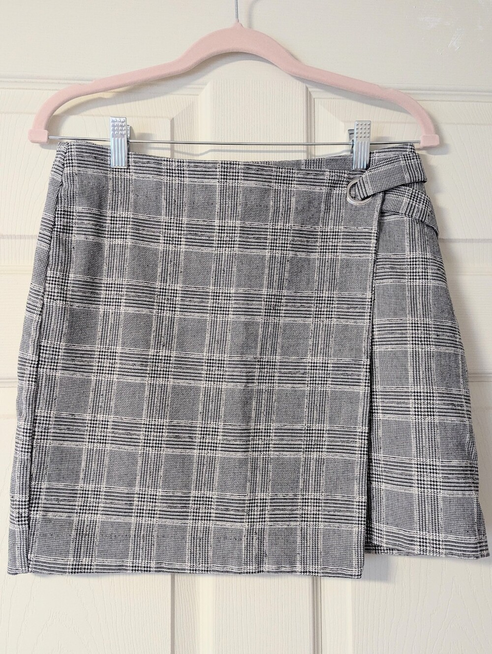 Plaid Mini Skirt Academia Preppy Fall Autumn Old Money Faux Wrap H&M